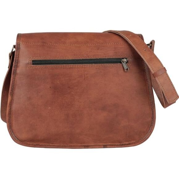 Leather shoulder bag crossbody tote satchel purse womens travel handbag brown - Picture 6 of 7